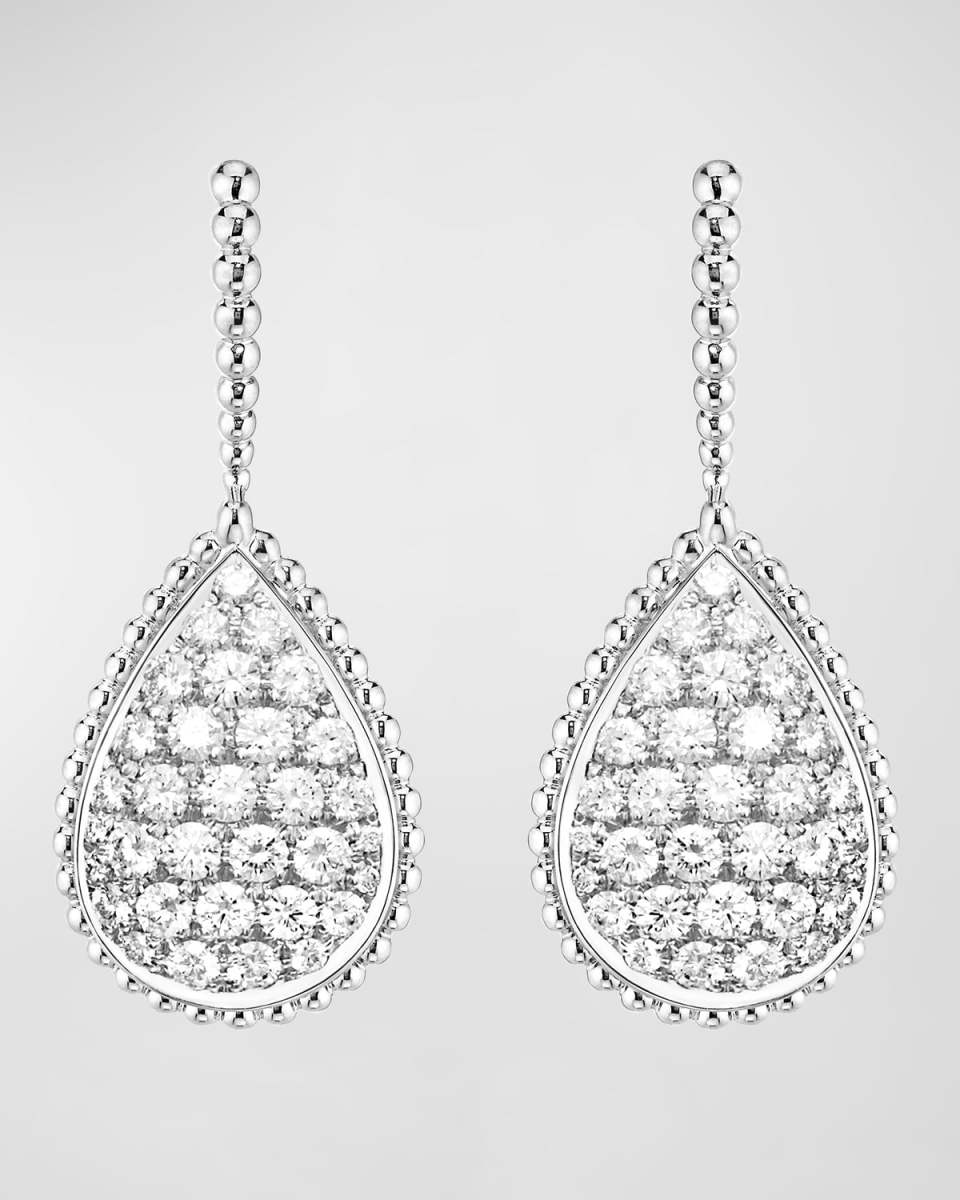Serpent Boheme Large Sleeper Earrings with Diamonds and White Gold